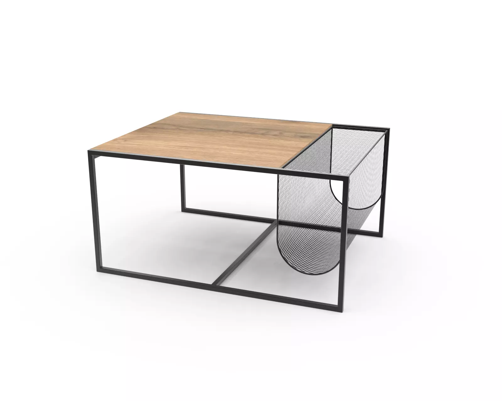 Industrial Minimalist Coffee Table 3D model_0