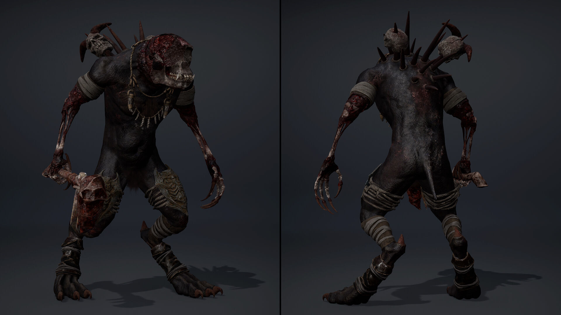 Gloomheart Damaged Brutal Low-poly 3D model_5