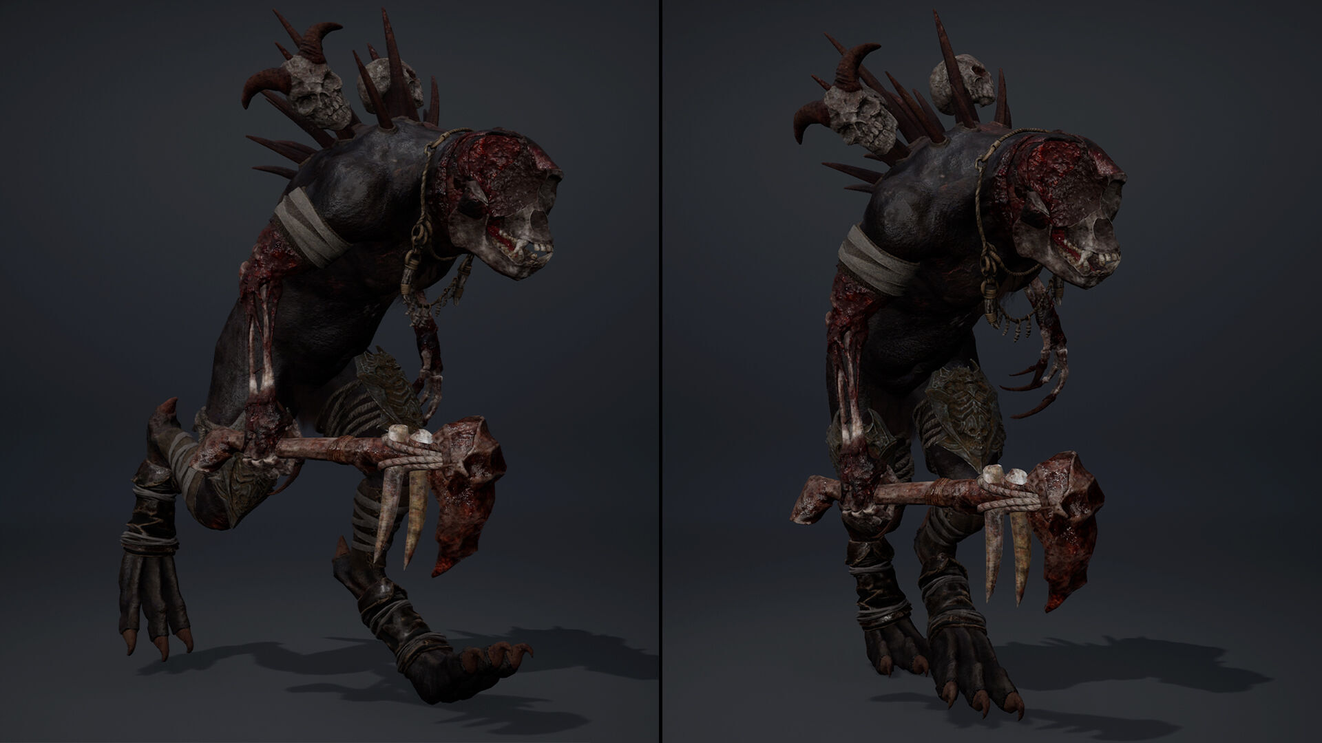 Gloomheart Damaged Brutal Low-poly 3D model_13