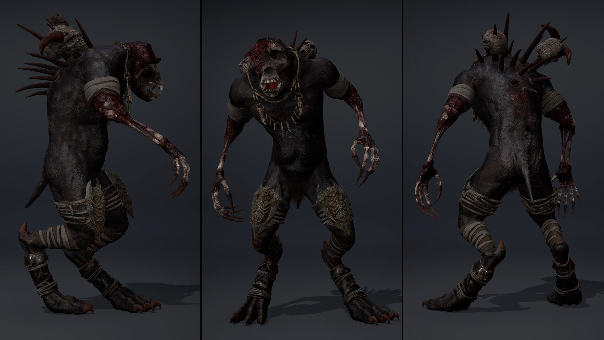 Gloomheart Damaged Brutal Low-poly 3D model_8