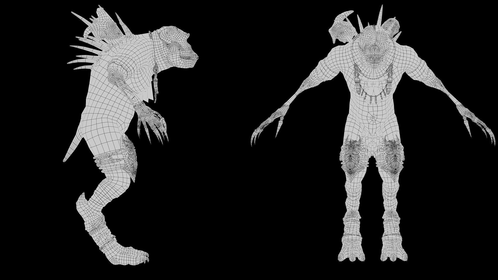 Gloomheart Damaged Brutal Low-poly 3D model_26