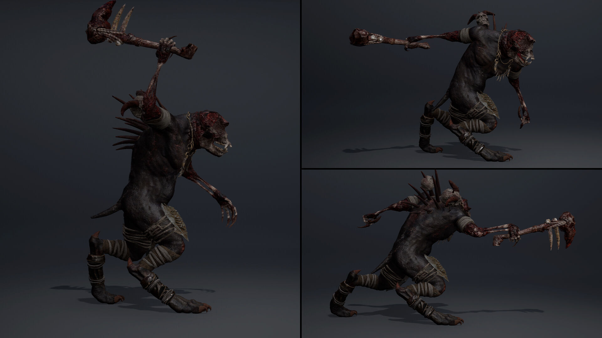 Gloomheart Damaged Brutal Low-poly 3D model_6