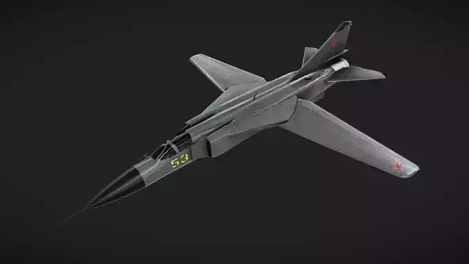 MIG-23 Low-poly 3D model