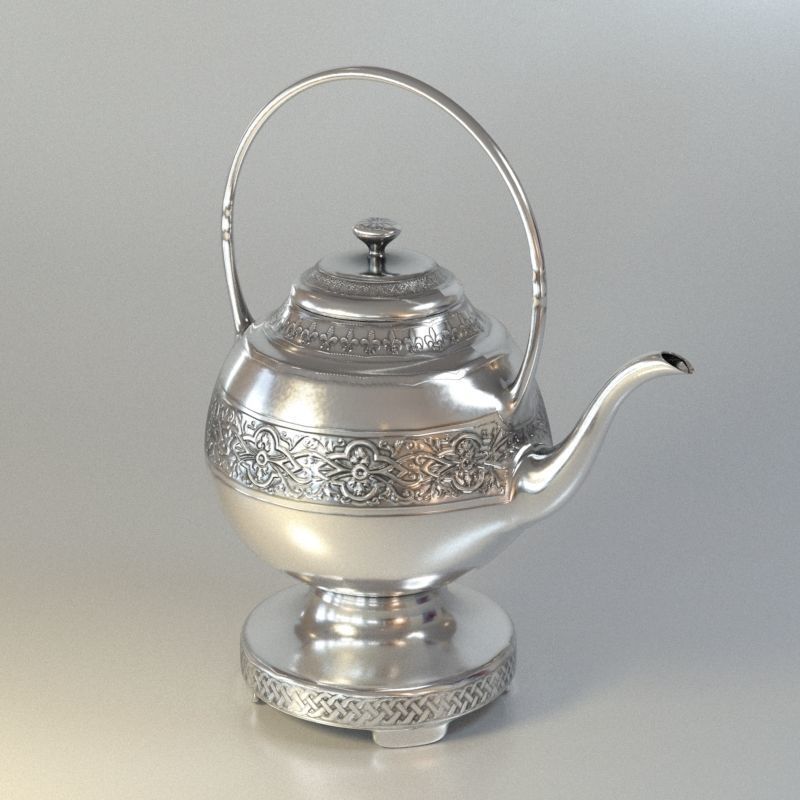 Ornamented Teapot 3D model_1
