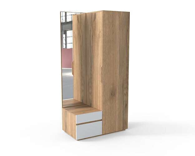 Modern Minimalist Credenza Cabinet  3D model