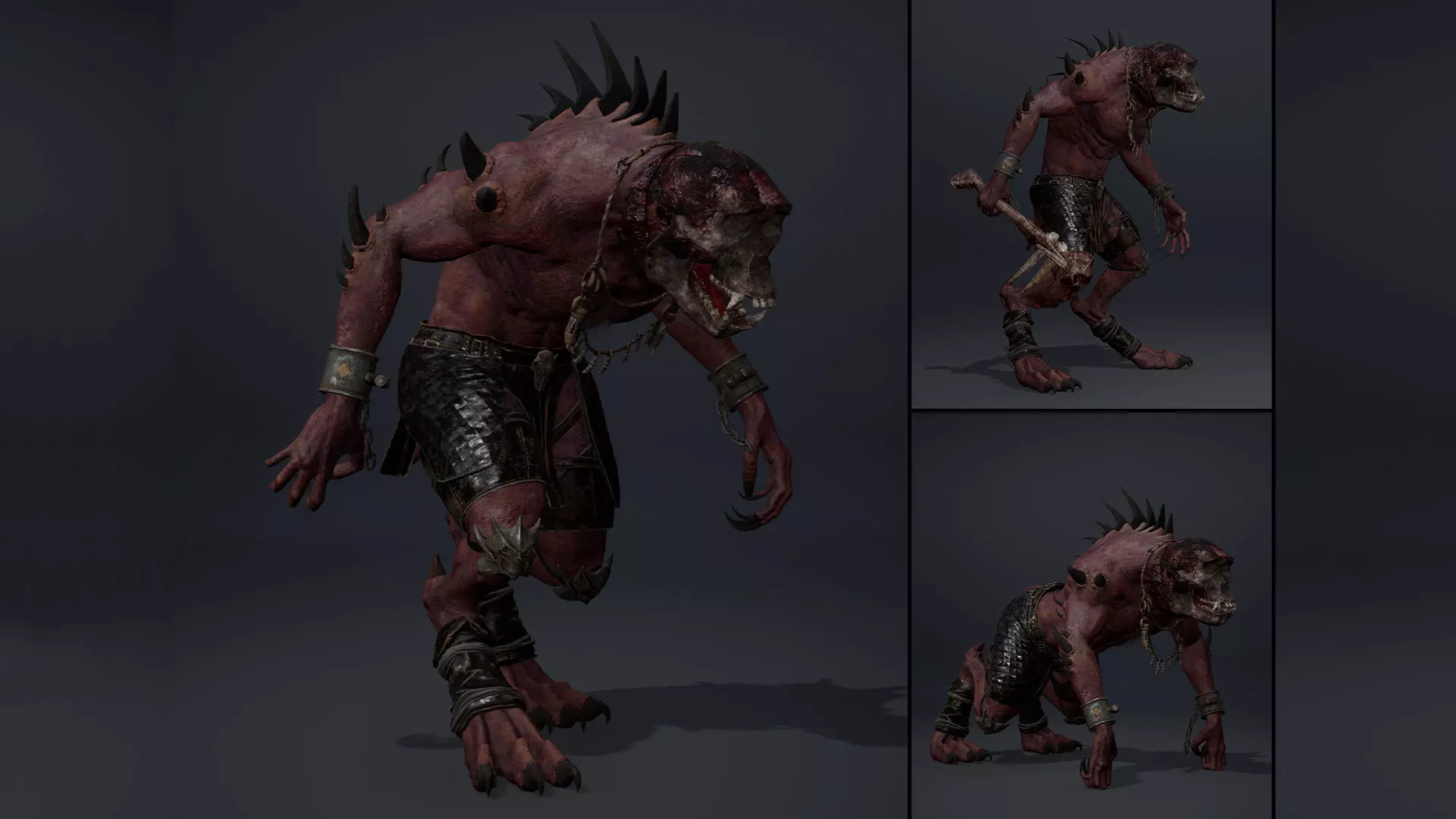 Gloomheart Spicky Brutal Low-poly 3D model_0