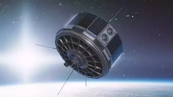 Vintage Satellite Low-poly 3D model
