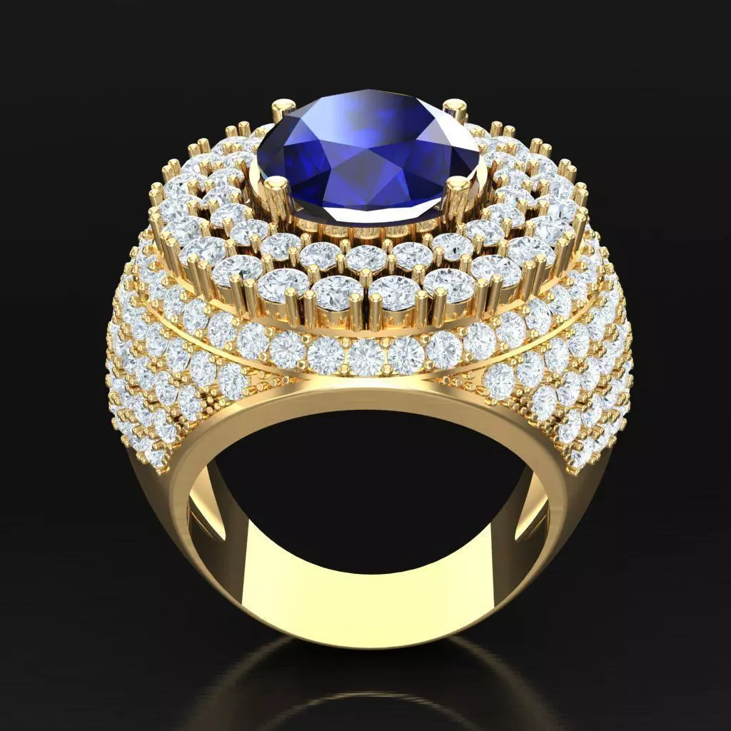 Luxury Men Rings Designs 4MR002 3D print model
