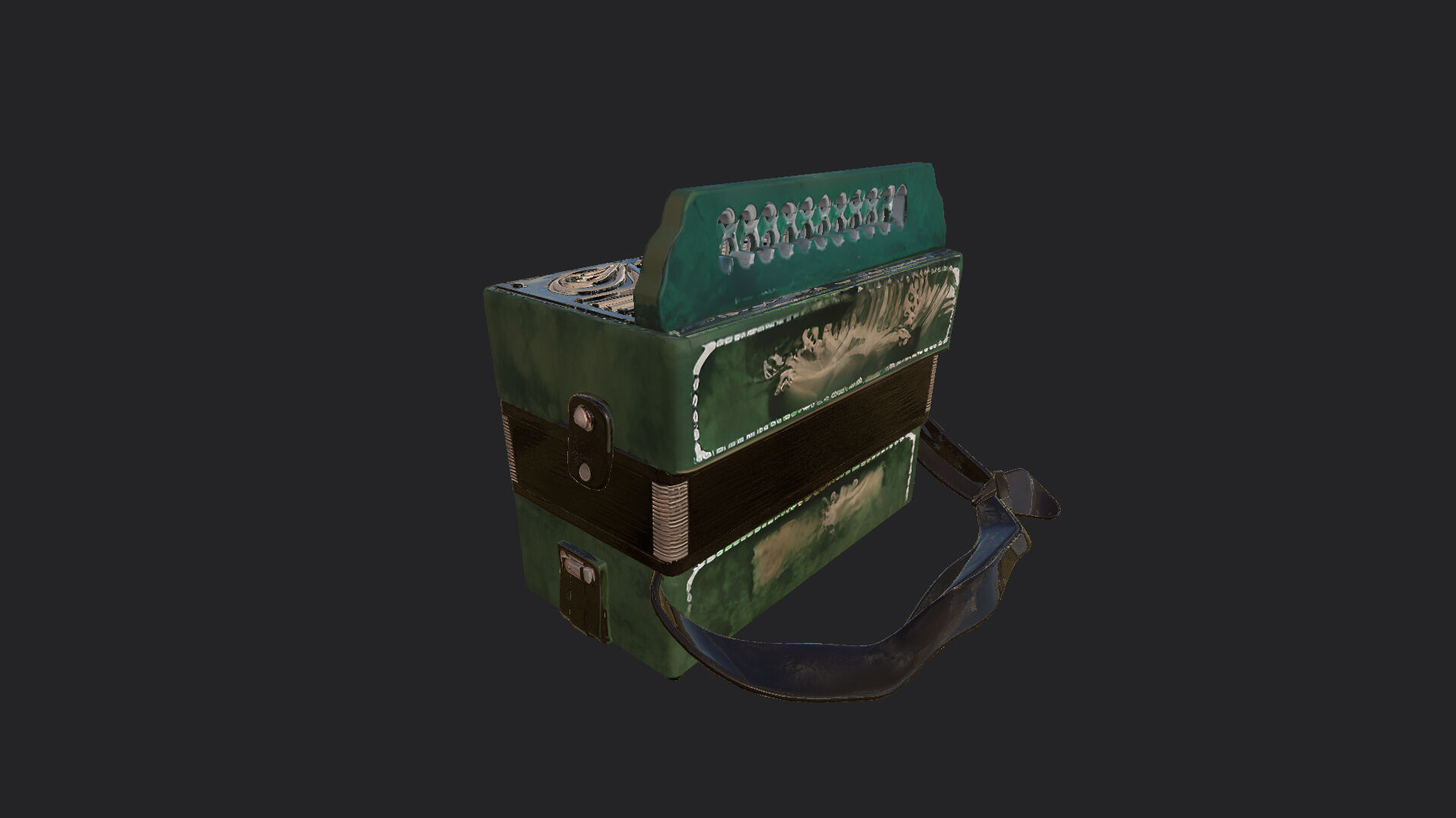 Accordion3D Model 010 Low-poly 3D model_4