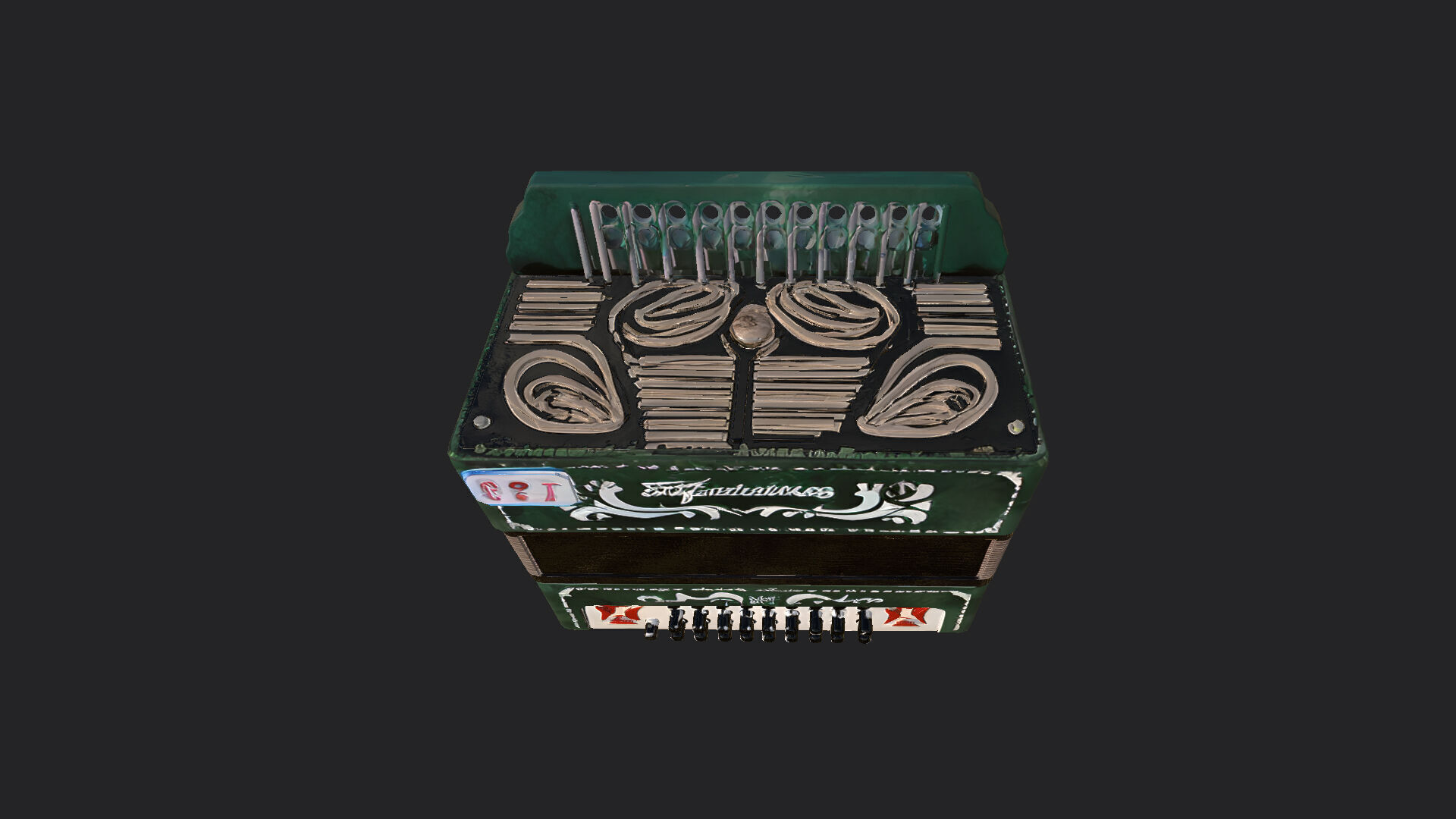 Accordion3D Model 010 Low-poly 3D model_9