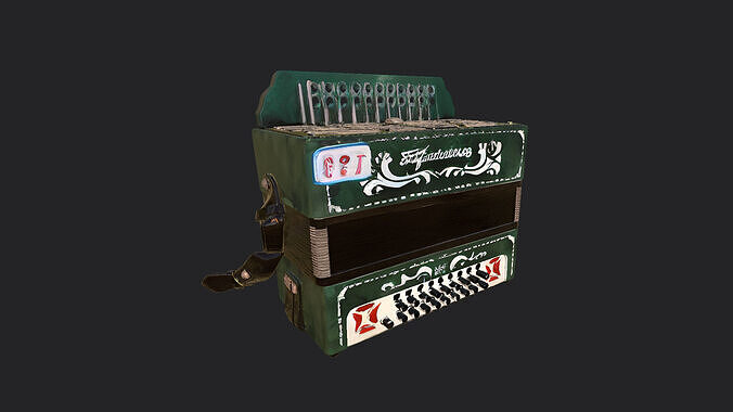 Accordion3D Model 010 Low-poly 3D model