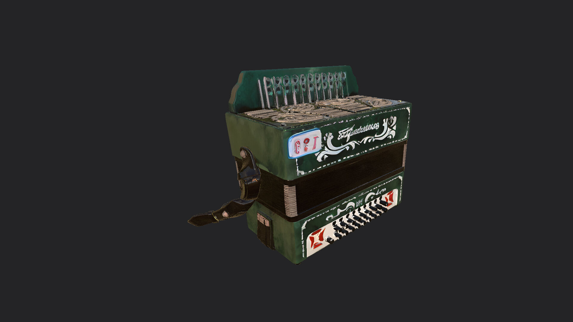 Accordion3D Model 010 Low-poly 3D model_8
