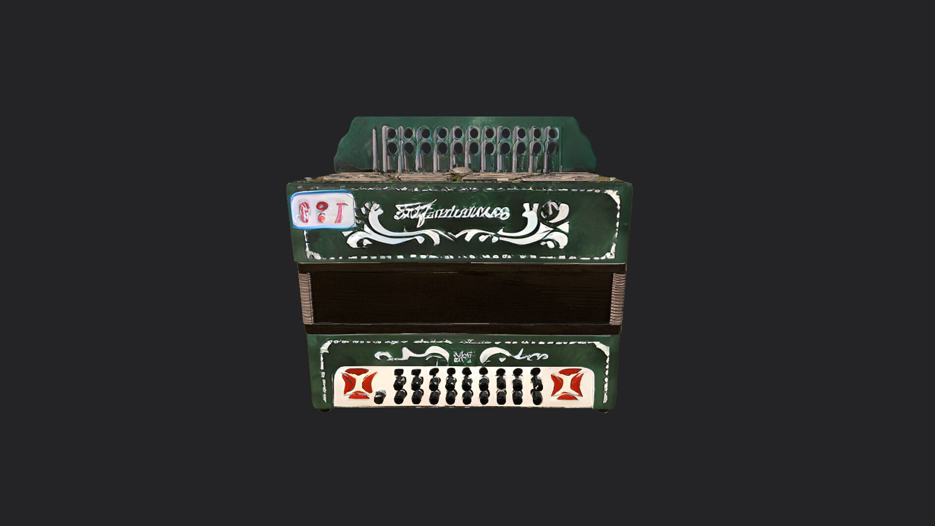 Accordion3D Model 010 Low-poly 3D model_1