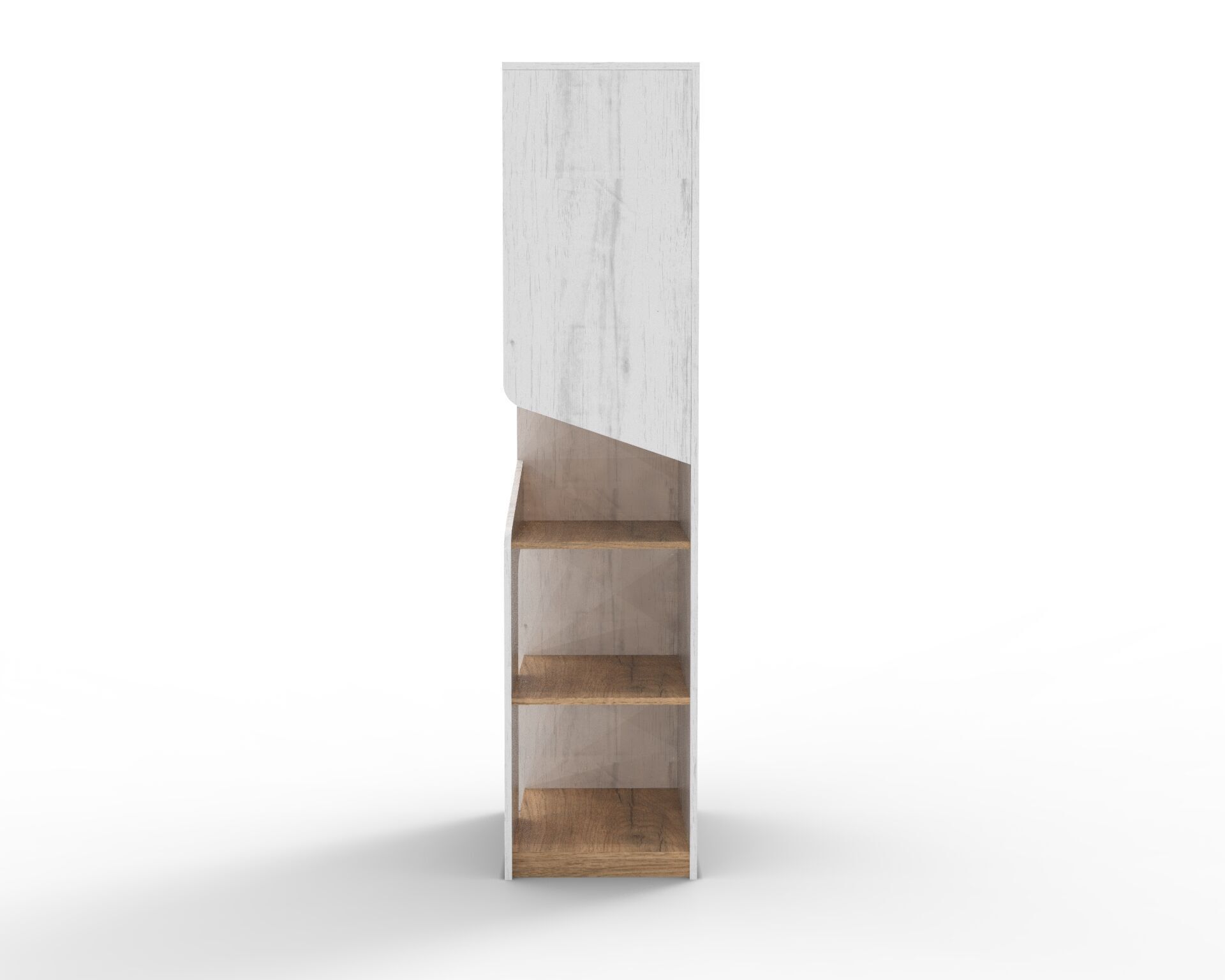 Modern Asymmetrical Open Shelf Cabinet 3D model_5