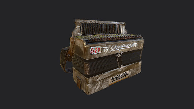 Accordion3D Model 011 Low-poly 3D model