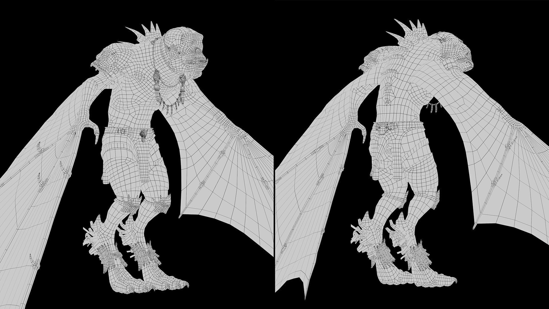 Gloom Barbarian Wing1 Low-poly 3D model_15