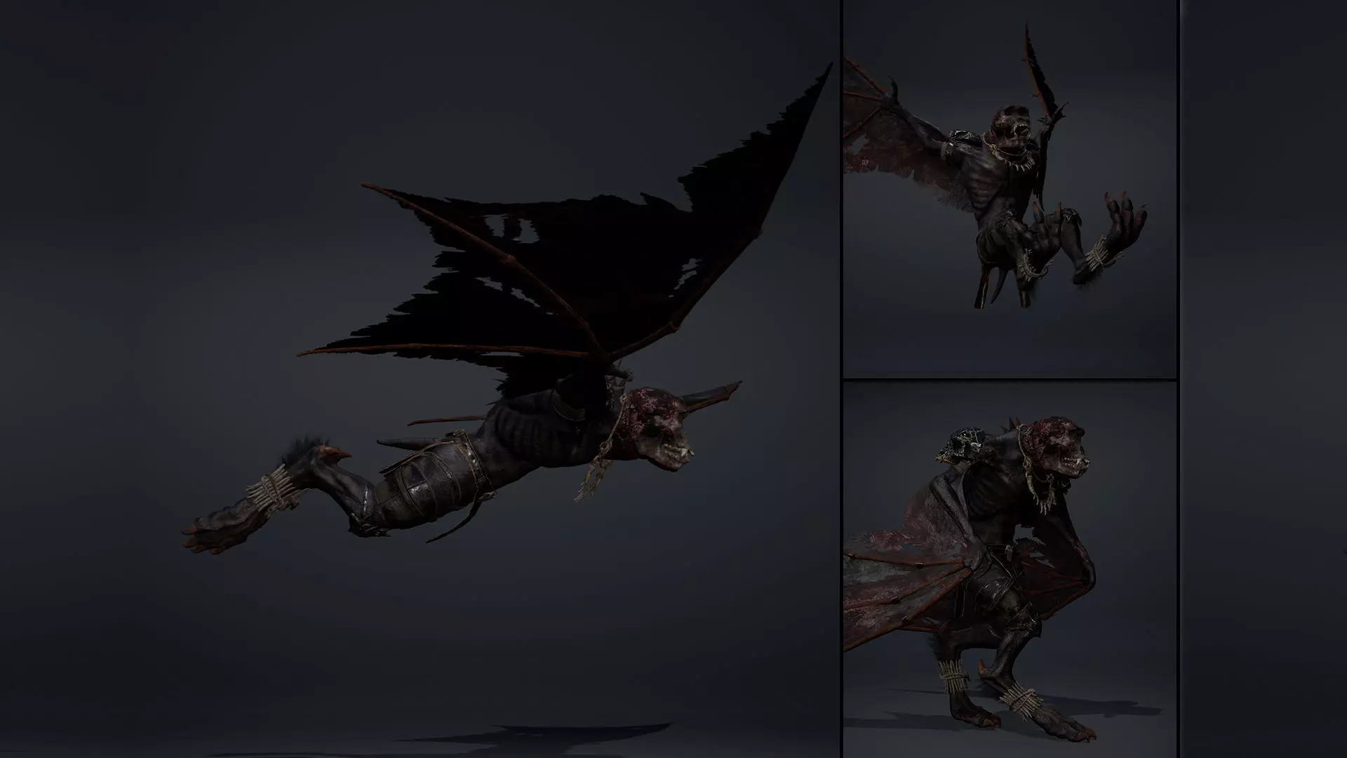 Gloom Barbarian Wing1 Low-poly 3D model_0