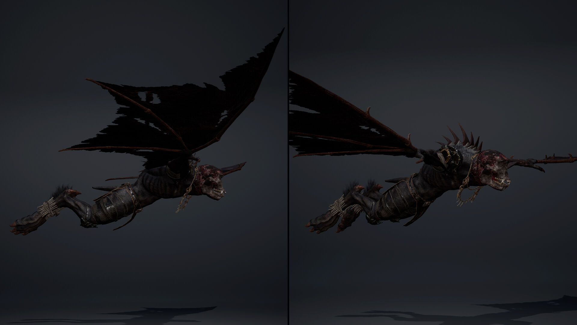 Gloom Barbarian Wing1 Low-poly 3D model_6