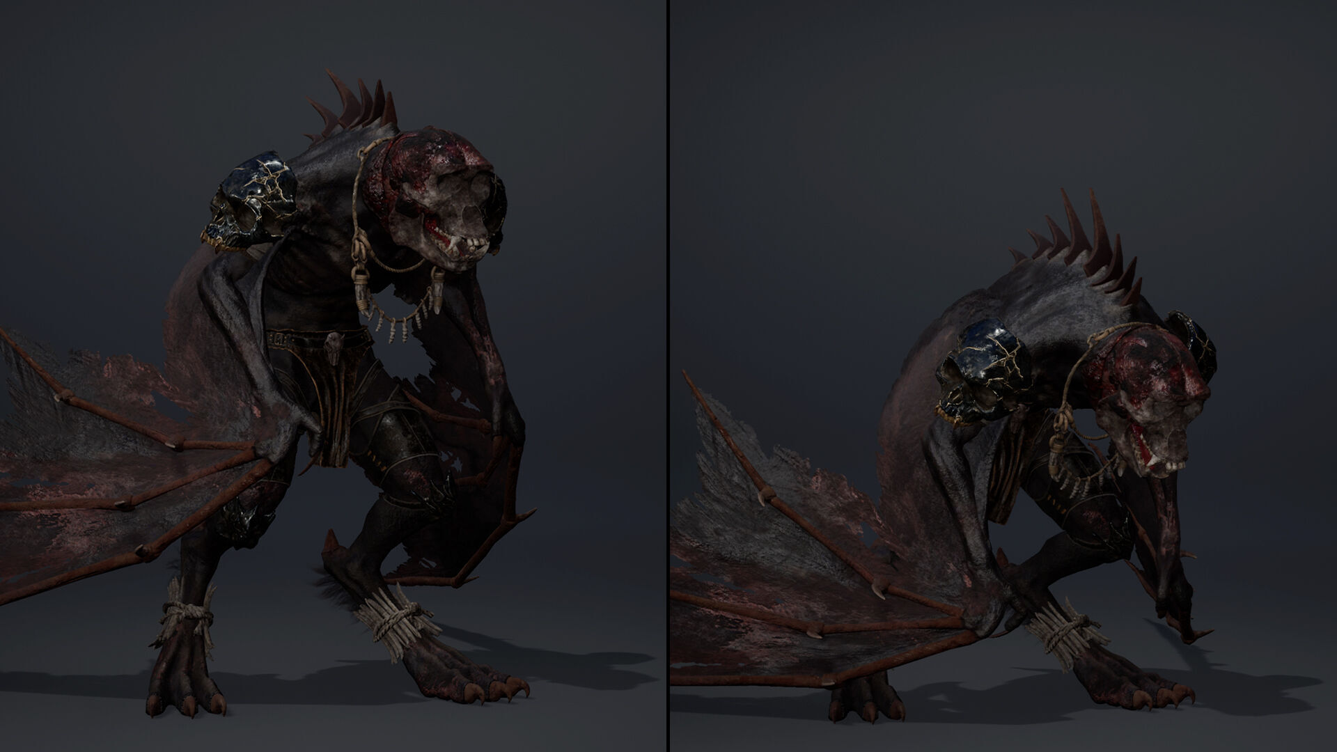 Gloom Barbarian Wing1 Low-poly 3D model_10