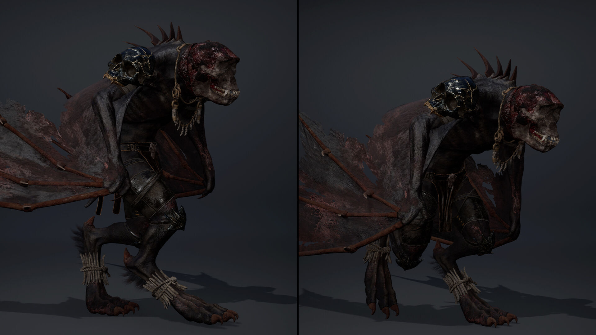 Gloom Barbarian Wing1 Low-poly 3D model_9