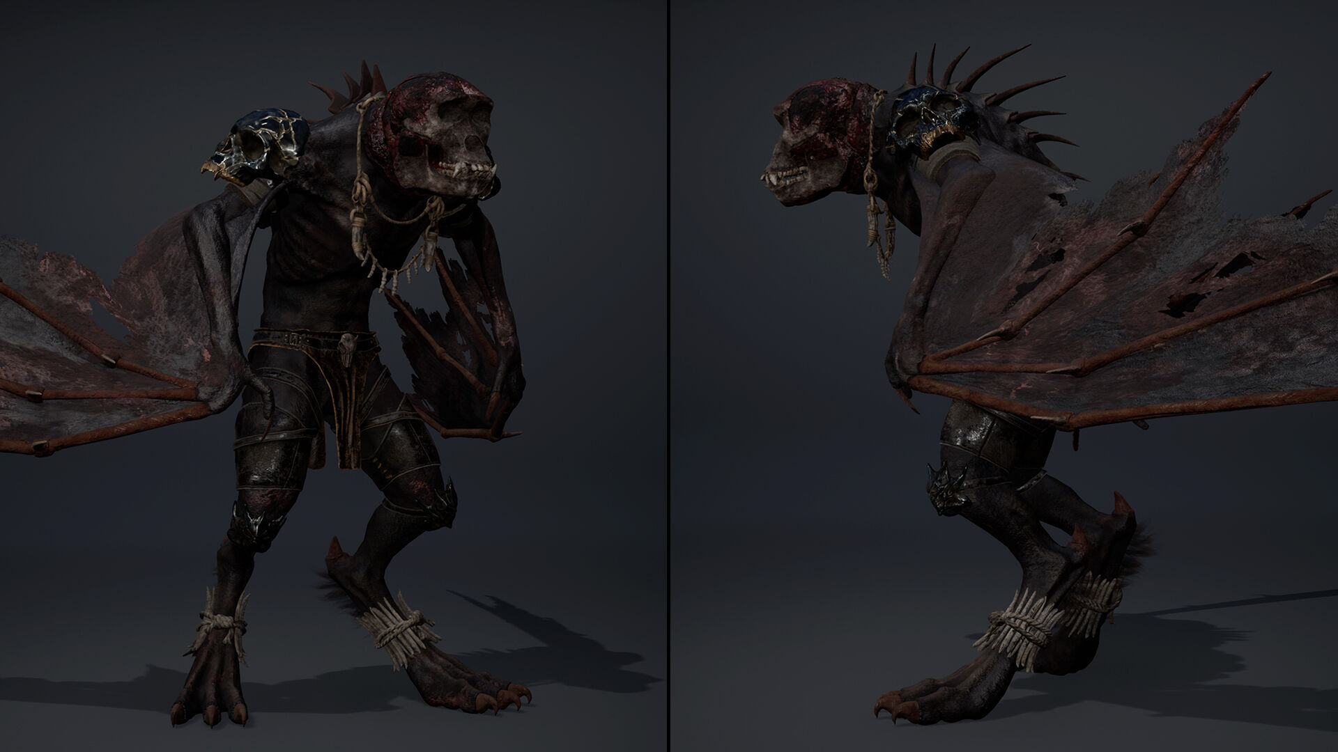 Gloom Barbarian Wing1 Low-poly 3D model_5