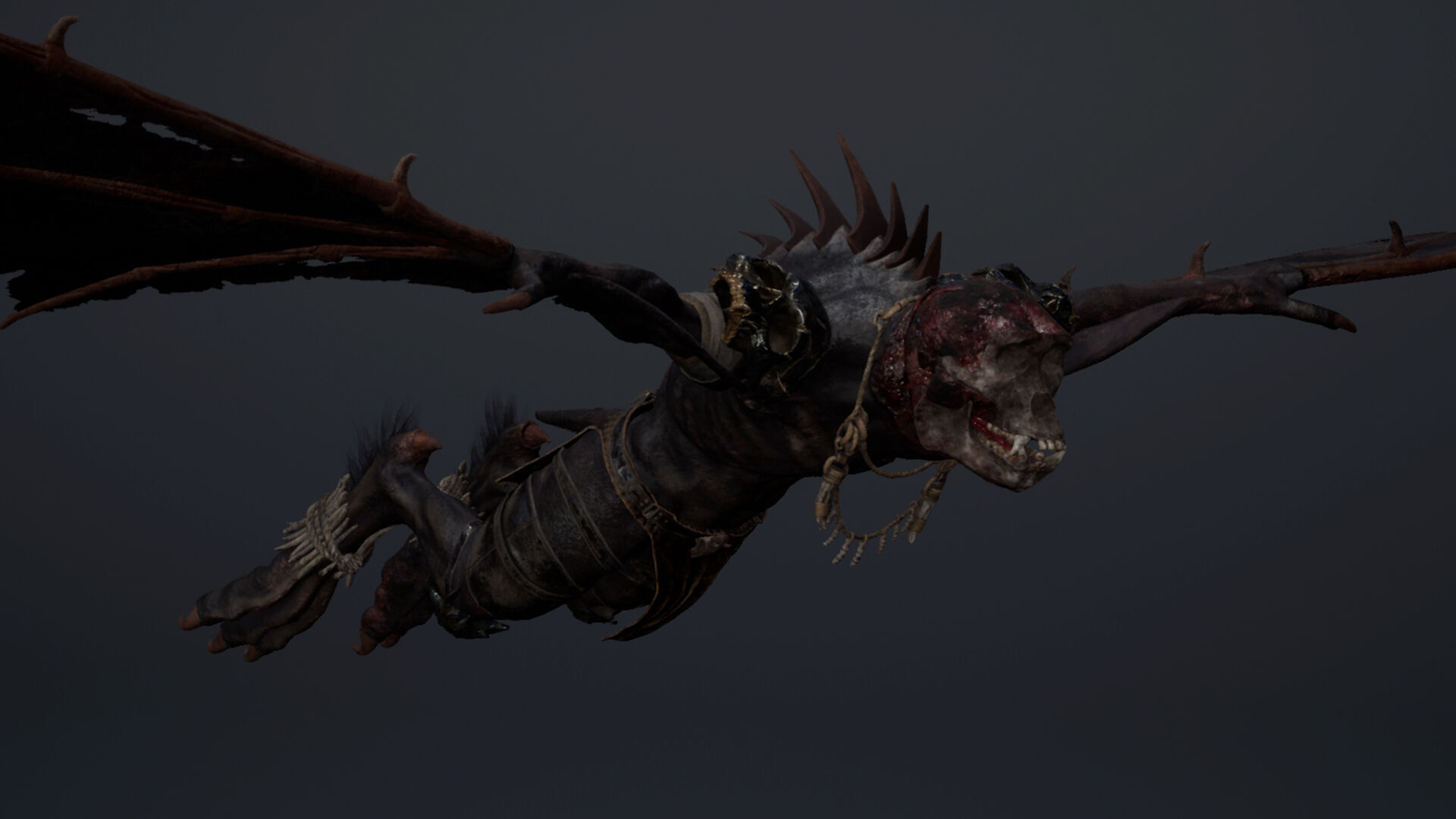 Gloom Barbarian Wing1 Low-poly 3D model_7