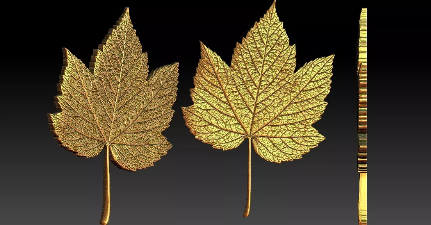 1 maple leaf CNC Relief Model 3D print model_0
