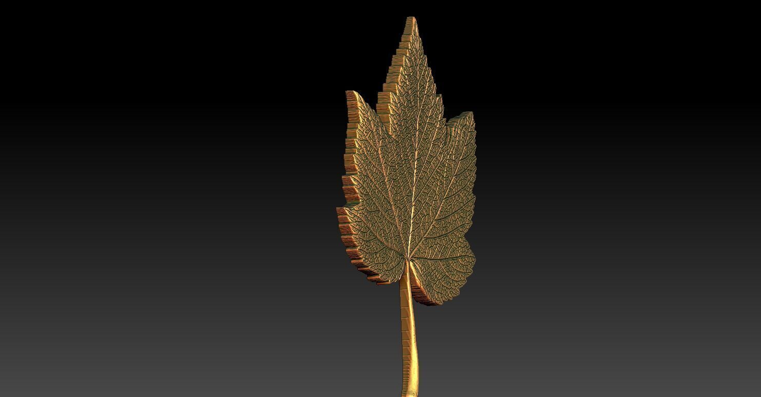 1 maple leaf CNC Relief Model 3D print model_4