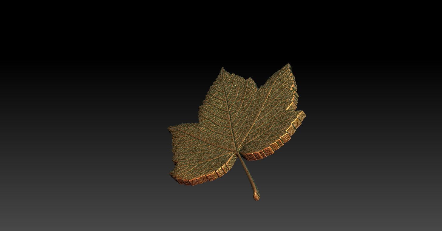 1 maple leaf CNC Relief Model 3D print model_6