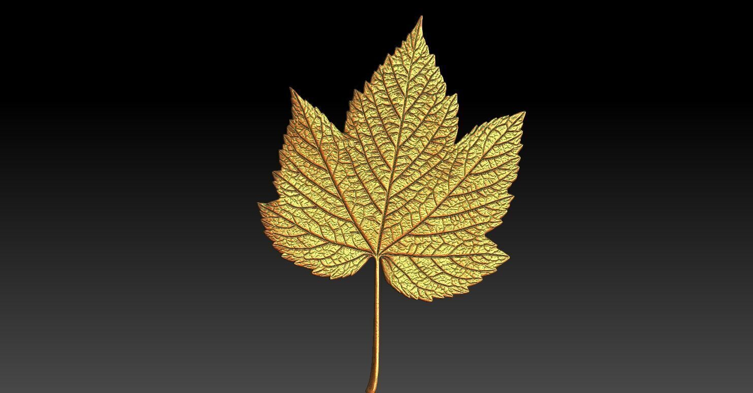 1 maple leaf CNC Relief Model 3D print model_1