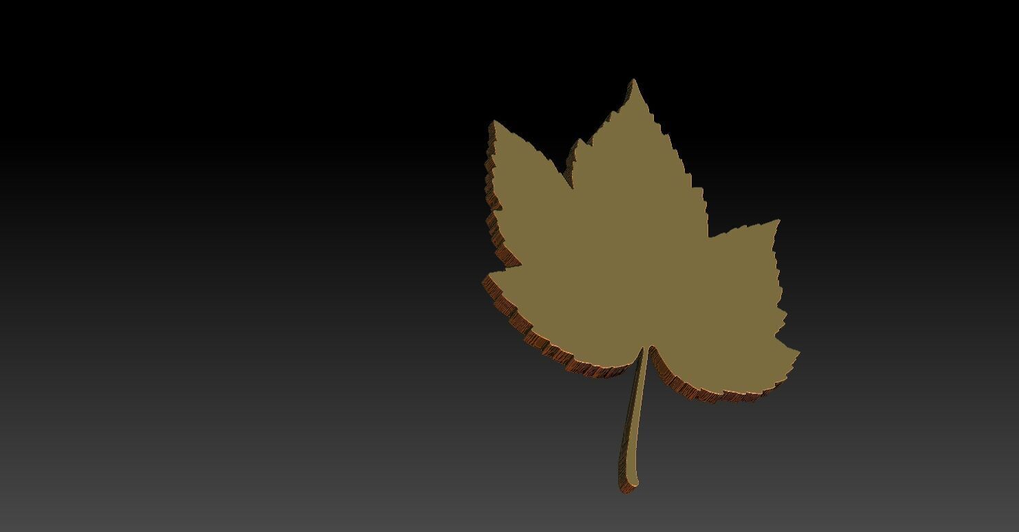 1 maple leaf CNC Relief Model 3D print model_8
