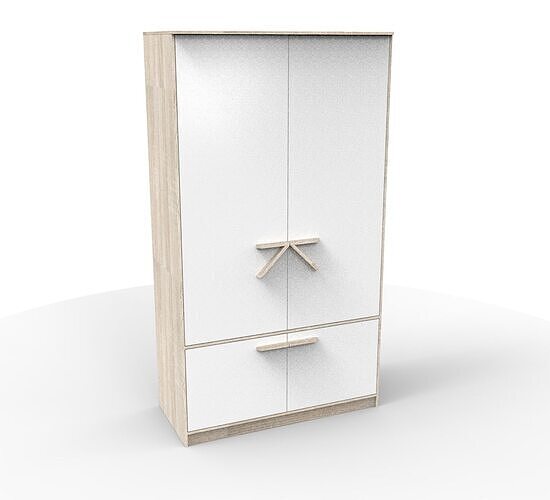 Modern Minimalist Credenza Cabinet  3D model