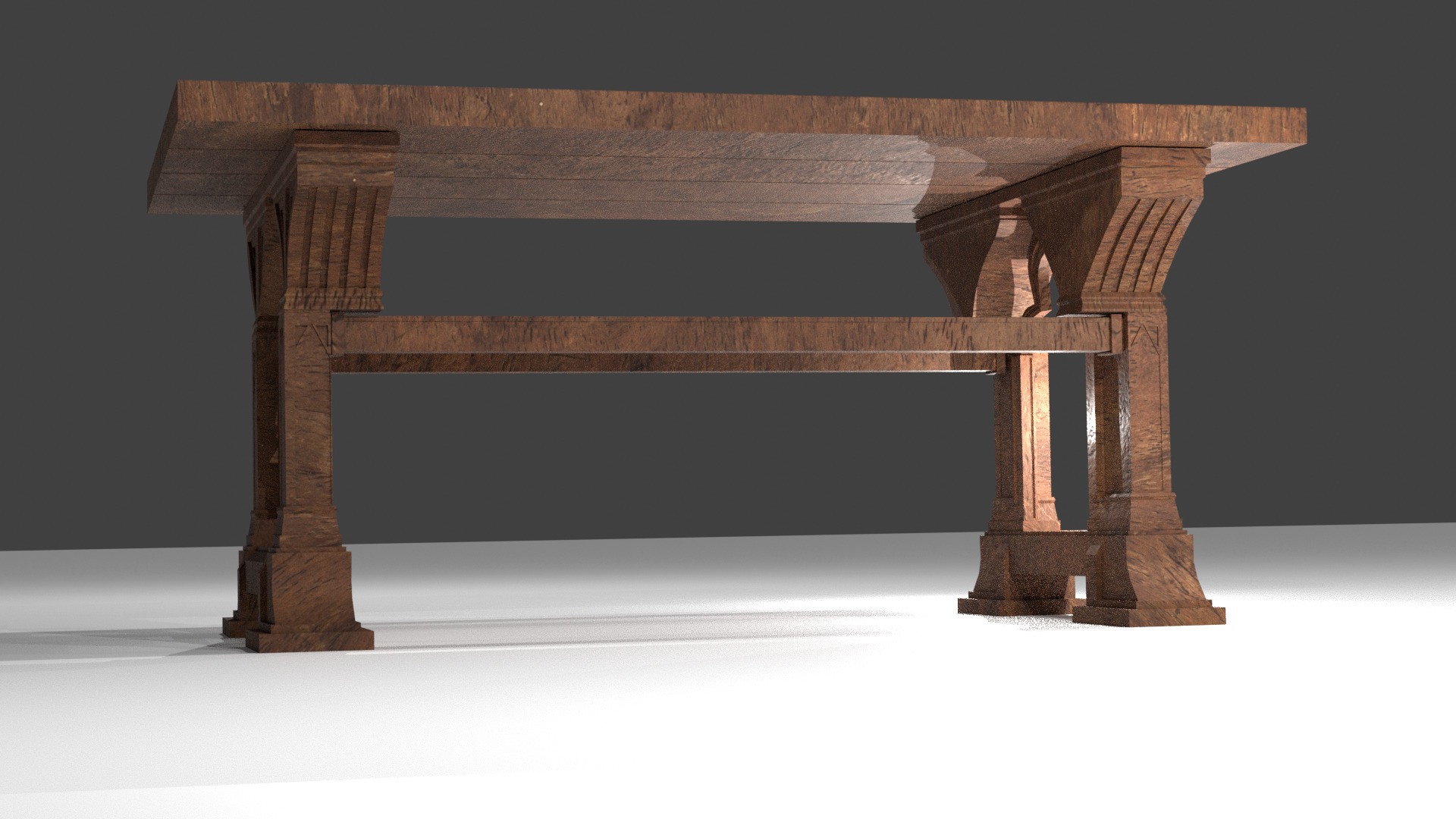 Medieval Table 3D Model 3D model_3