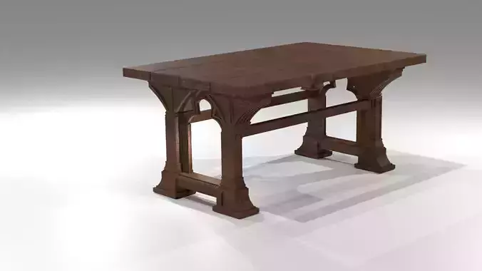 Medieval Table 3D Model