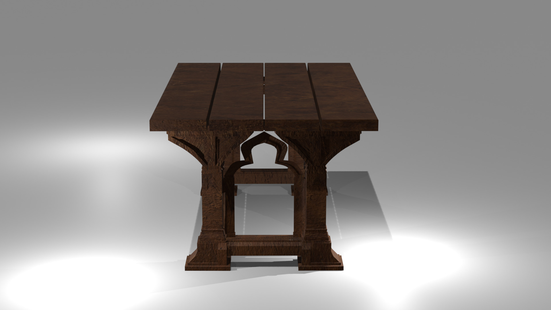 Medieval Table 3D Model 3D model_2
