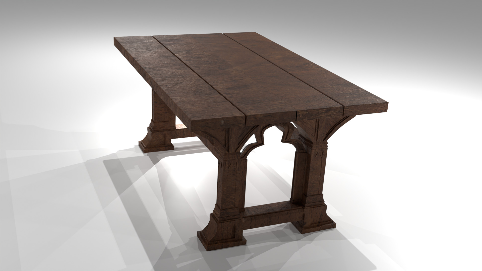 Medieval Table 3D Model 3D model_4