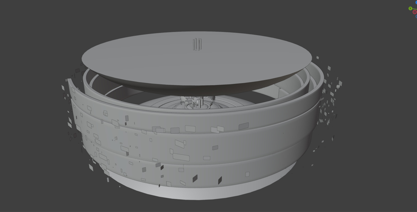 news studio setup Low-poly 3D model_5