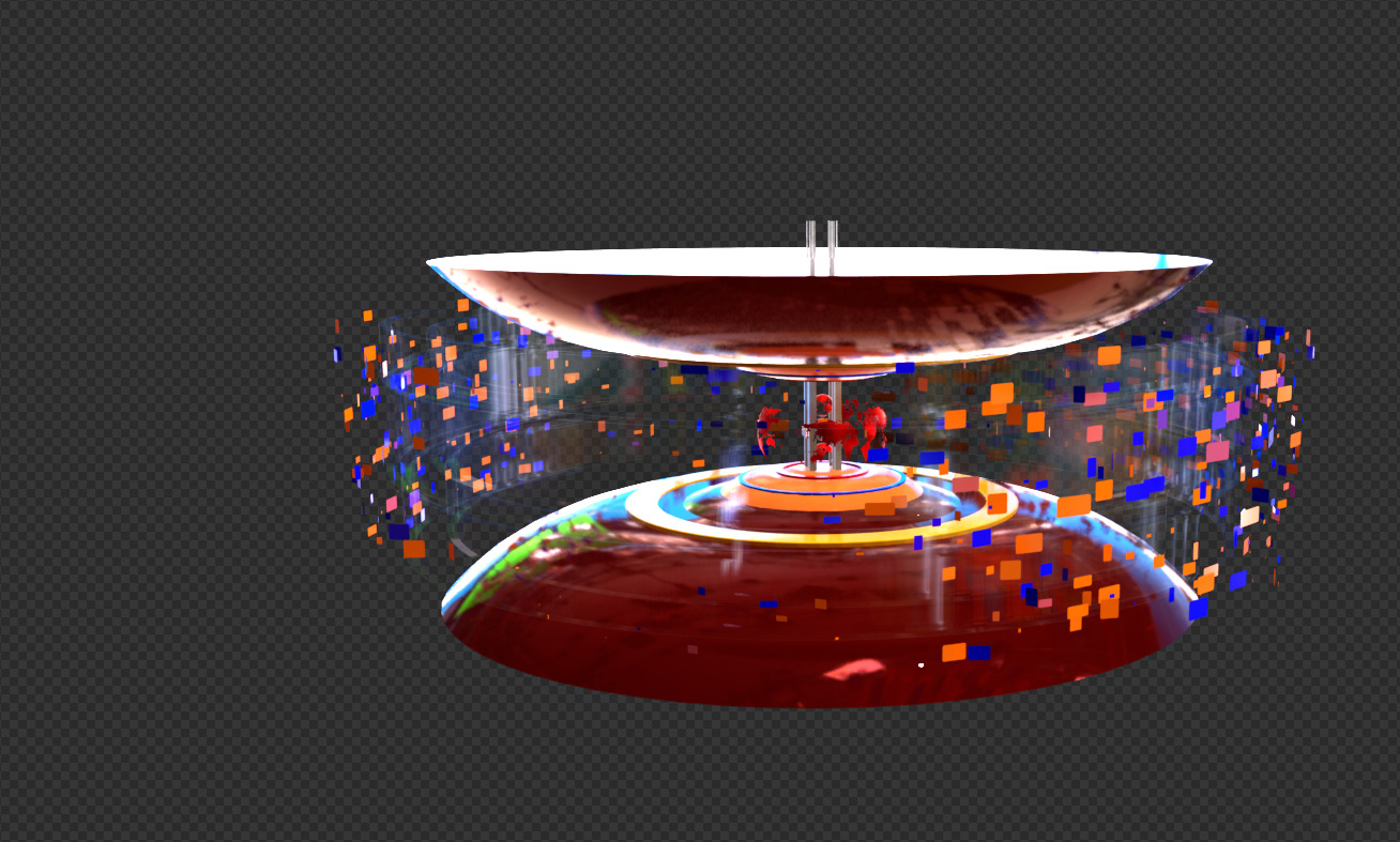 news studio setup Low-poly 3D model_7