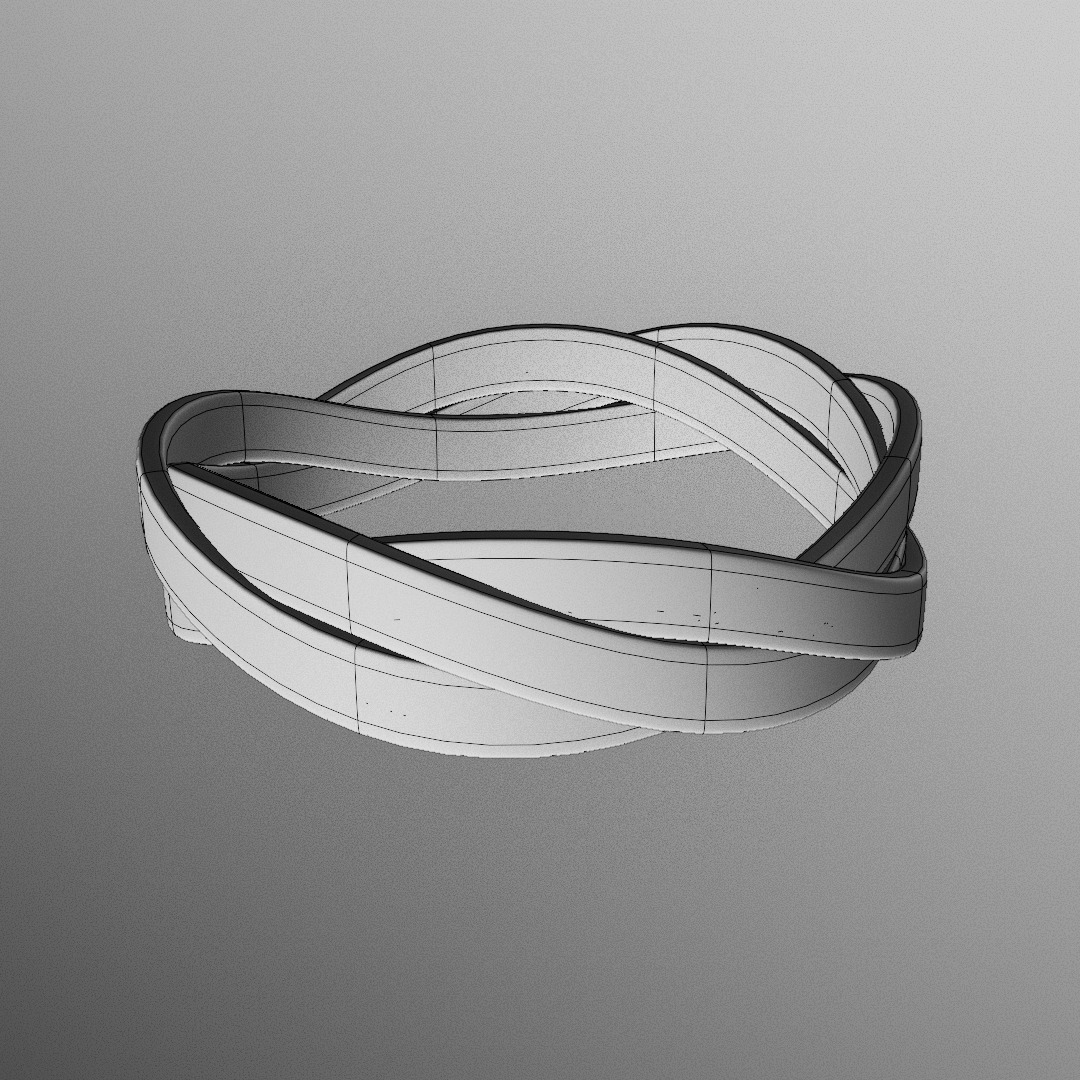Twilight Twist Ring - Futuristic Sculpted Loop 3D Print 88 3D print model_5