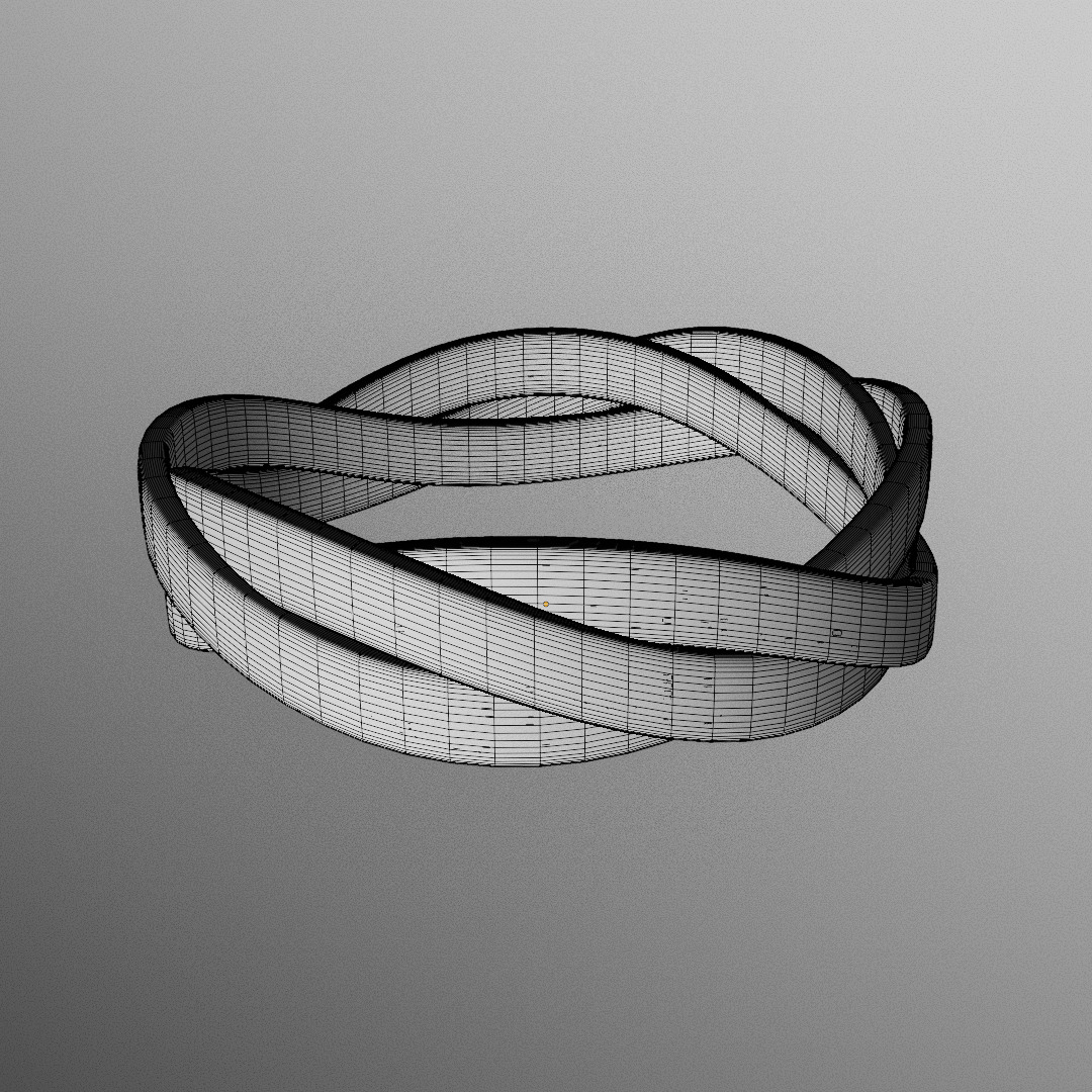 Twilight Twist Ring - Futuristic Sculpted Loop 3D Print 88 3D print model_6