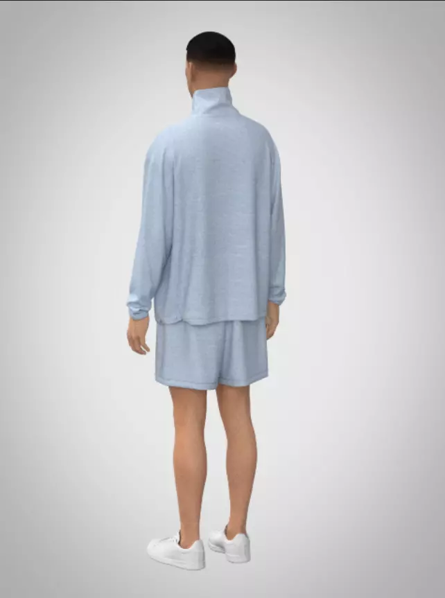 Cloud Quarter-Zip Set 3D print model_0