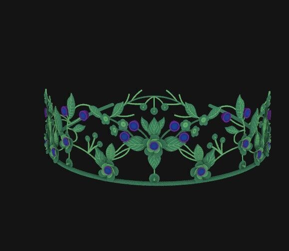Gold Queen Crown  3D print model_2