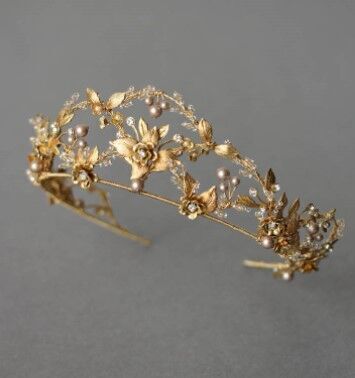 Gold Queen Crown  3D print model_1