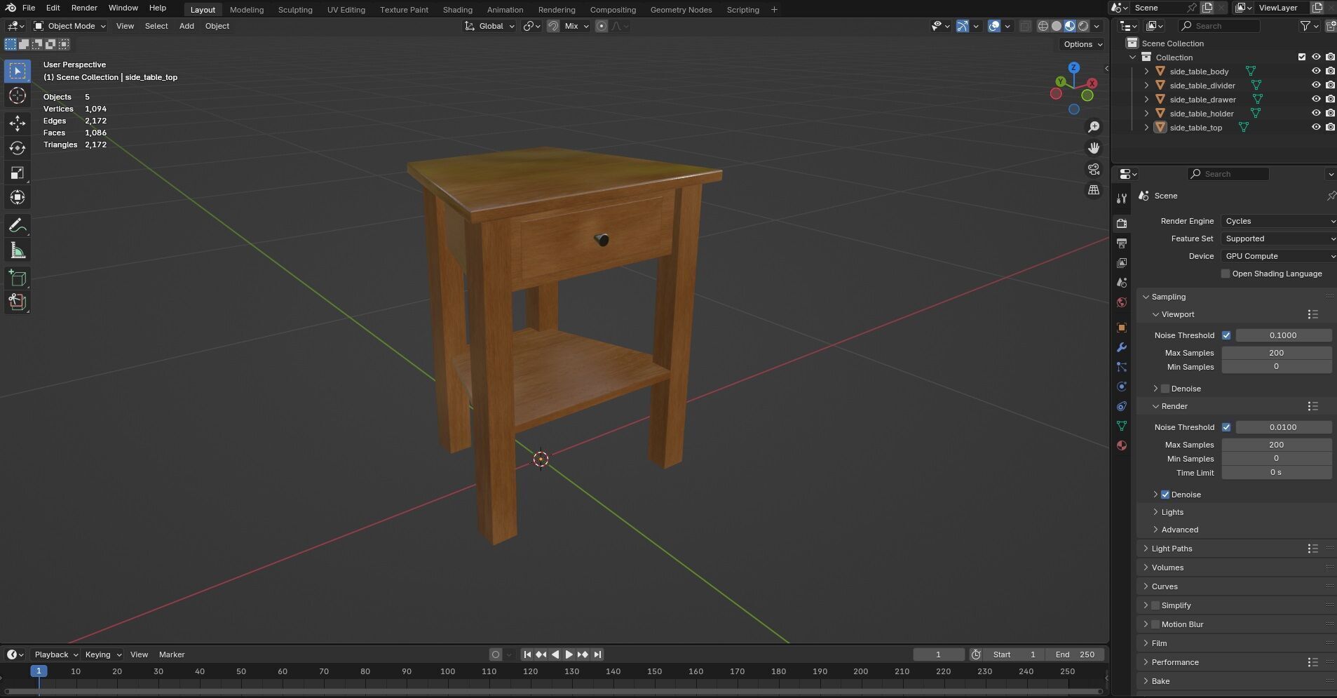 Side Table CG5 3D model_11
