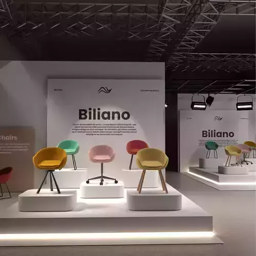 exhibition booth ware house  Low-poly 3D model