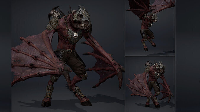 Gloom Spearman Wing2 Low-poly 3D model