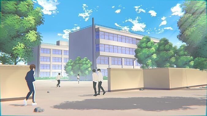 Anime Style 3D Environment Blender Texture