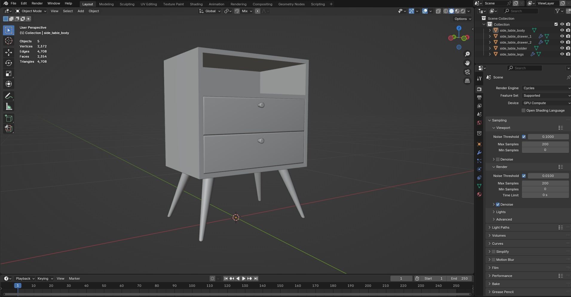 Side Table CG7 3D model_10