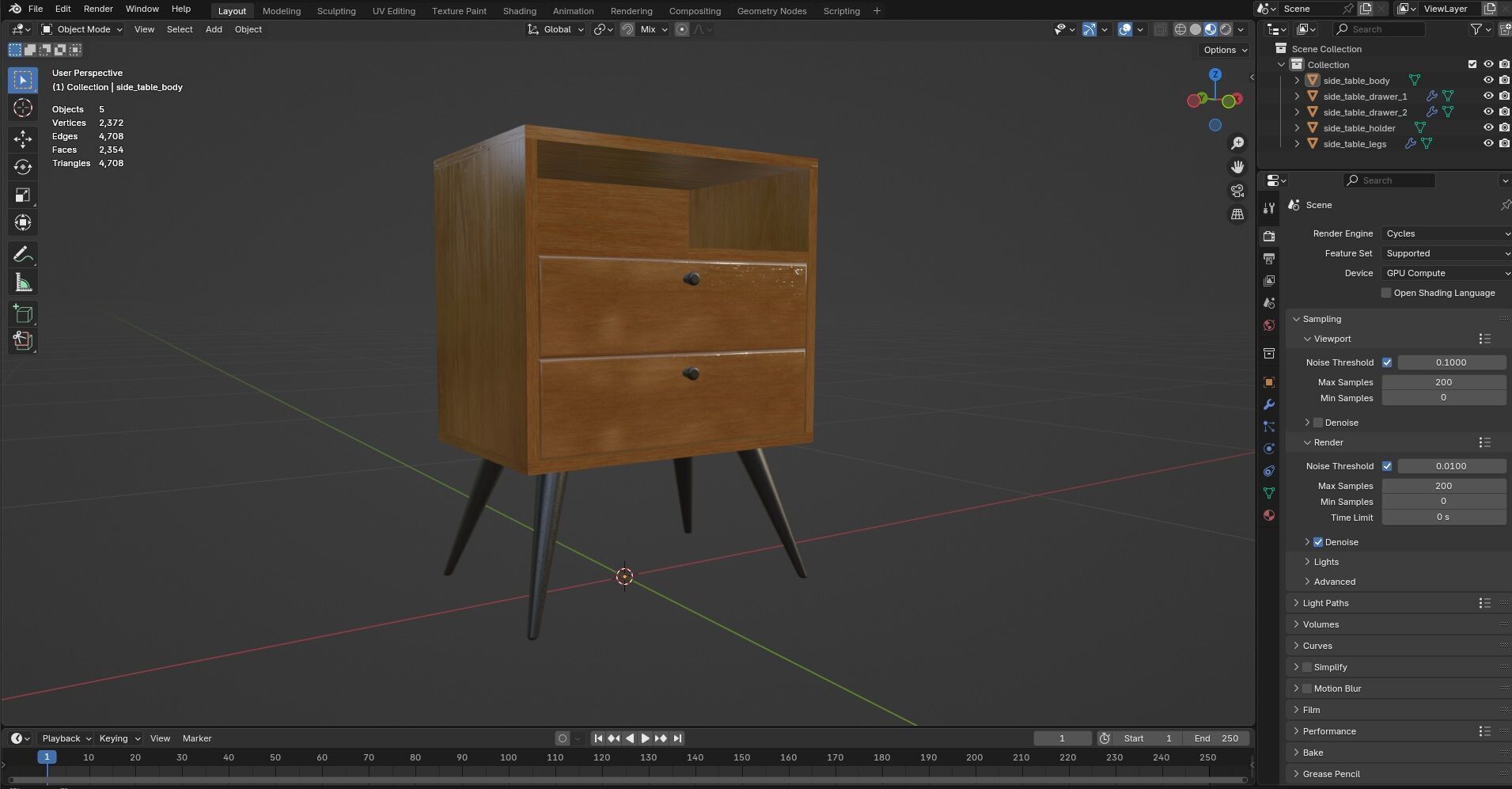 Side Table CG7 3D model_11