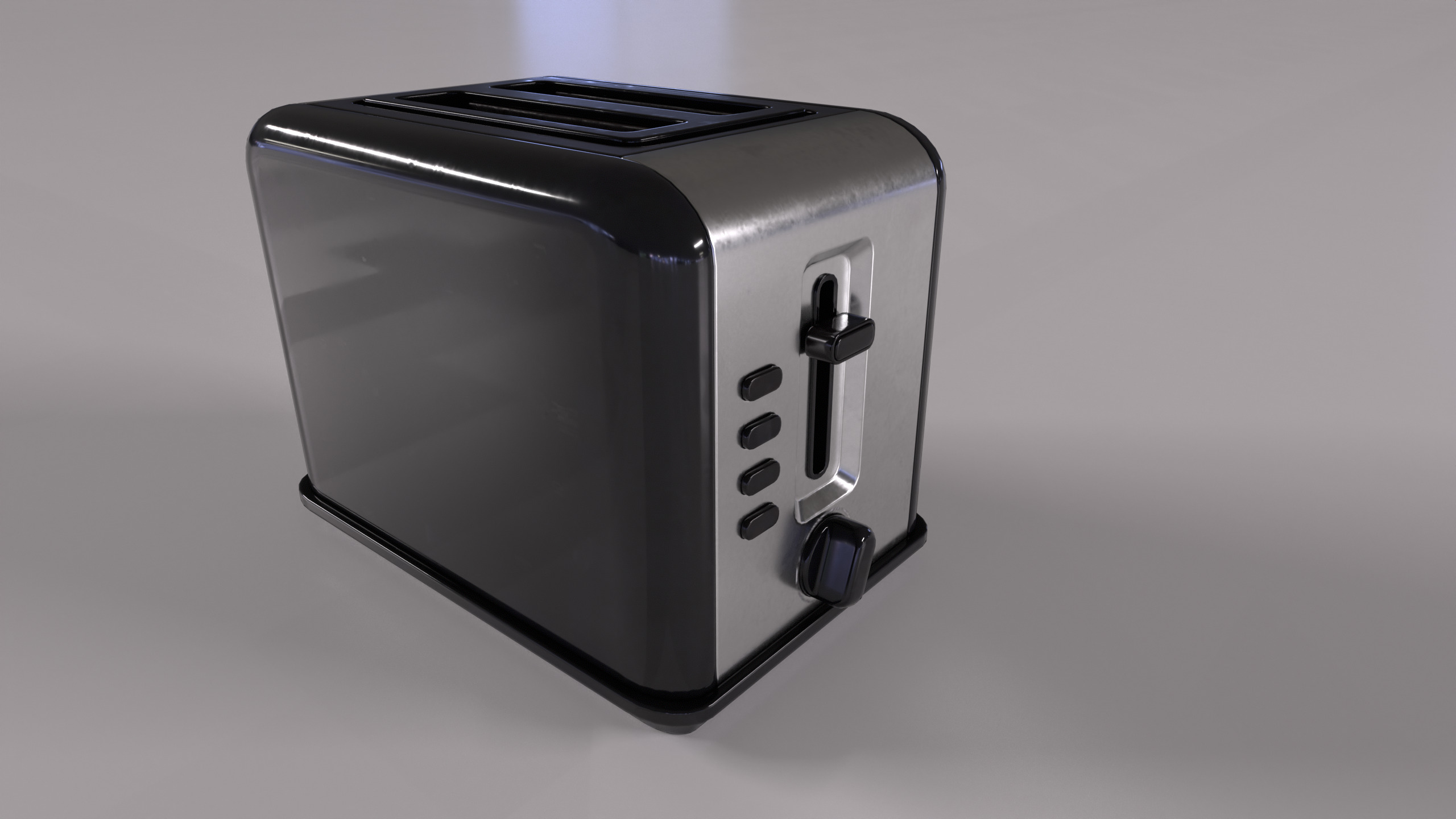 Toaster PBR Low-poly 3D model_5